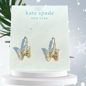 KATE SPADE ♠️ BUTTERFLY 🦋 DANGLE EARRINGS WITH RHINESTONES 💎